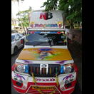 Ein liebevoll verzierter Fischtransporter